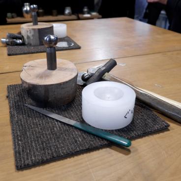 Seikado (Kyoto), outils pour la fabrication d'un objet en étain