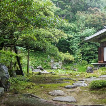 Joju-ji (Kyoto), vue sur le jardin japonais du temple