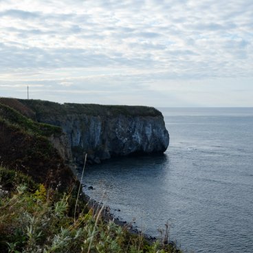 Abashiri (Hokkaido), point de vue sur le cap Notoro et son phare