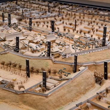 Akita, maquette de l'ancienne ville-château au parc Senshu