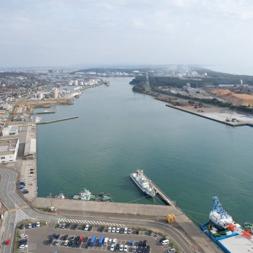Akita, observatoire sur le port depuis la tour Selion 2