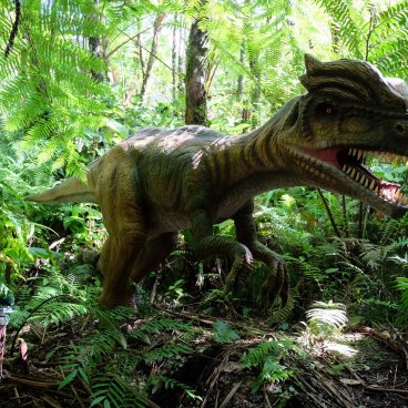 Dino Park (Nago, Okinawa), maquette de dinosaure dans la forêt de Yanbaru 2