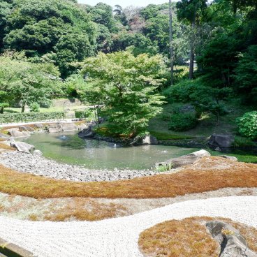 Engaku-ji (Kamakura), vue sur le jardin zen du pavillon Daihojo