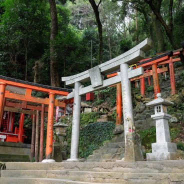 Yutoku Inari-jinja (Kashima, Saga), portiques Torii rouges dans la partie Okunoin du sanctuaire