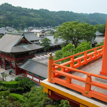 Yutoku Inari-jinja (Kashima, Saga), vue en hauteur sur l'enceinte du sanctuaire