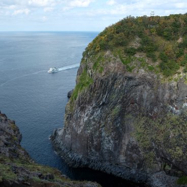  Shiretoko (Hokkaido), point de vue en hauteur depuis les chutes de Furepe 