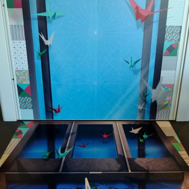 Hiroshima Orizuru Tower, grues en papier origami