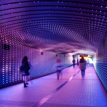 Tokyo Mega Illumination (Shinagawa), tunnel scintillant Twinkle Tunnel