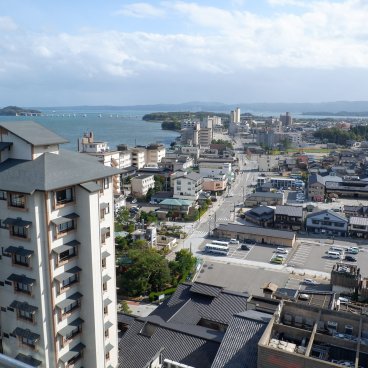 Wakura Onsen, panorama sur la baie de Nano depuis le ryokan Kagaya