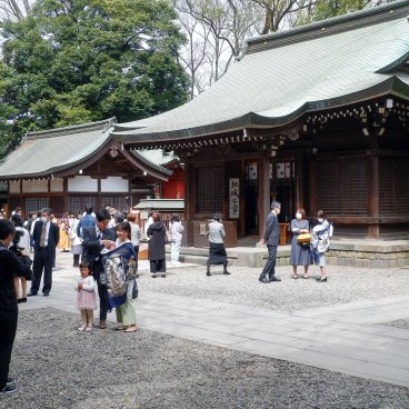 Kawagoe Hikawa-jinja, enceinte du sanctuaire les week-ends 2