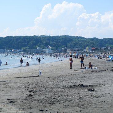 Kamakura, plages Yuigahama et Zaimokuza en été
