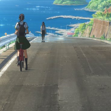 Suzume de Makoto Shinkai, image de la rencontre de Suzume Iwato et Sota Munakata sur Kyushu