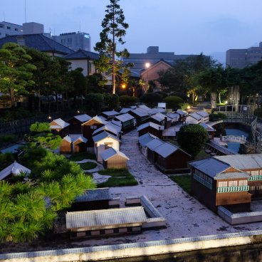 Dejima (Nagasaki), modèle miniature de l'île au cours de la période Edo