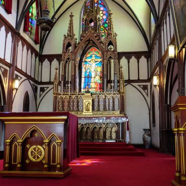 Église Oura (Nagasaki), intérieur de la basilique catholique 2