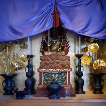 Naritasan Fukagawa Fudo-do (Tokyo), statue de Fudo Myoo