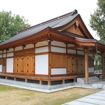 Achi-jinja (Kurashiki), pavillon rénové dédié à la salle de prière