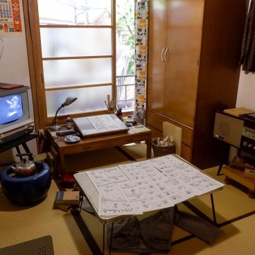 Musée du manga Tokiwaso (Tokyo), reproduction de la chambre 20 de Suzuki Shinichi, Naoya Moriyasu et Tokuo Yokota