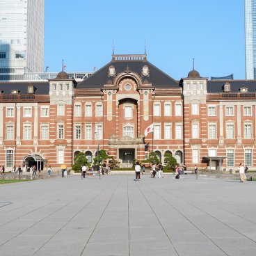 Gare de Tokyo, bâtiment en briques rouges côté Marunouchi