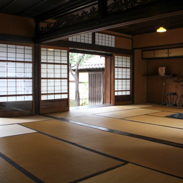 Maison Ohashi (Kurashiki), pièces en tatami réservée à la famille de marchands