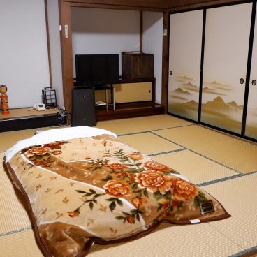 Kakurinbo (Minobu, mont Fuji), chambre traditionnelle de l'auberge bouddhiste 2