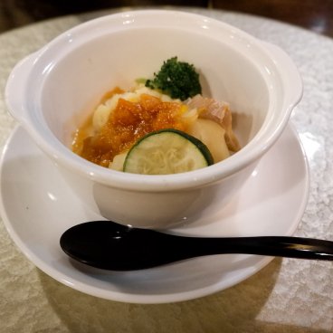 Tamachi Bukeyashiki Hotel (Kakunodate), spécialité du restaurant Mominoki-tei