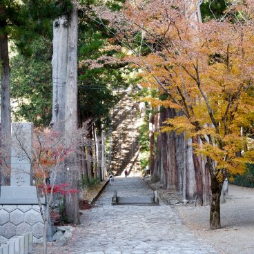 Kuon-ji (Minobu), escalier Bodaitei du temple