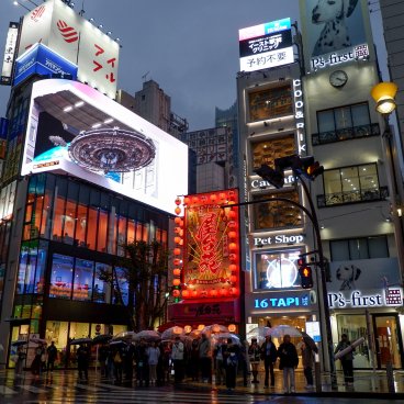 Publicité entre les mises en scène du chat 3D géant de Shinjuku