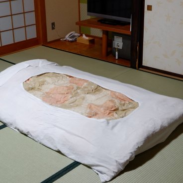 Seiko Grand Hotel (Péninsule d'Oga, Akita), chambre japonaise avec lit futon