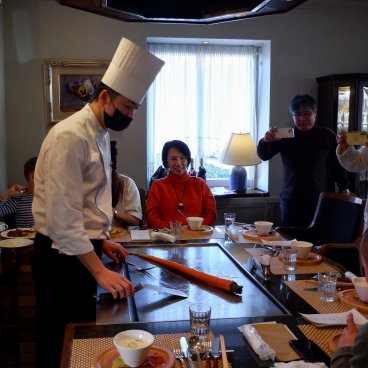 Minobu (Yamanashi, Mont Fuji), restaurant New Port (cuisine fusion française et japonaise)