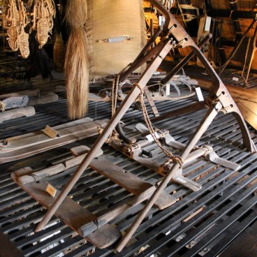 Résidence Nagase (Shirakawa-go), exposition d'outils agricoles traditionnels