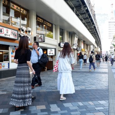 Yurakucho (Tokyo), bars et restaurants sous les voies du train à la sortie de la gare