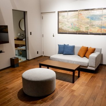 Auberge Homachi Mikuni Minato (Fukui), salon de la maison Bishamon