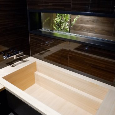 Auberge Homachi Mikuni Minato (Fukui), salle de bains de la maison Bishamon