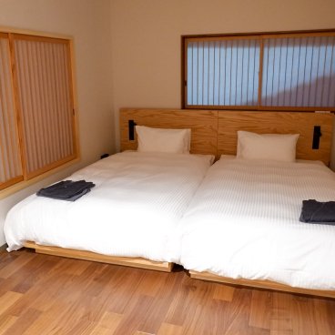 Auberge Homachi Mikuni Minato (Fukui), chambre à l'occidentale de la maison Bishamon