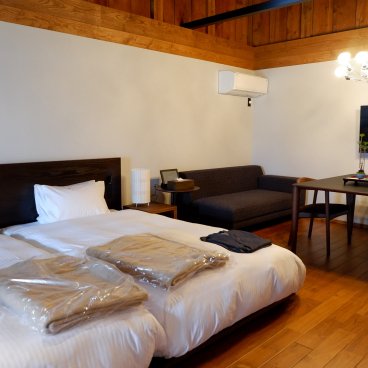 Auberge Homachi Mikuni Minato (Fukui), pièce principale de la maison Kikko 2