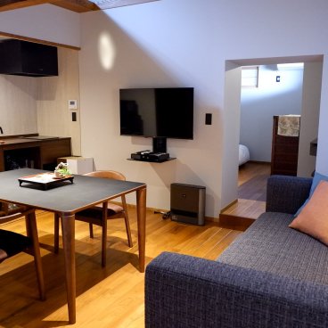 Auberge Homachi Mikuni Minato (Fukui), pièce principale de la maison Kurokan