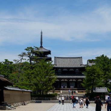 Horyu-ji (Ikaruga), Vue d'ensemble de Sai-in Garan et sa grande pagode