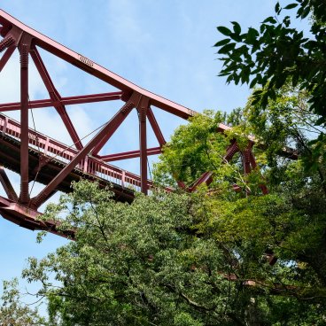 Gorges de Kakusenkei (Yamanaka Onsen), vue sur le pont Ayatori 2