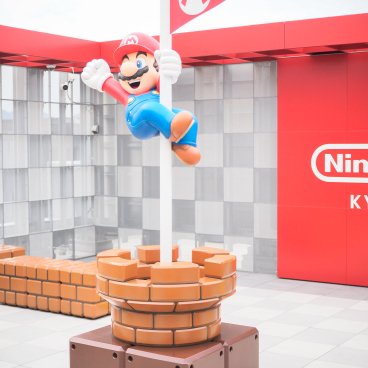 Nintendo Kyoto (Takashimaya), décors grandeur nature Mario du toit-terrasse