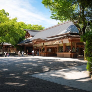 Atsuta-jingu (Nagoya), pavillon des amulettes Juyo-sho du sanctuaire