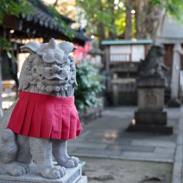 Shike-michi (Nagoya), statue Komainu du sanctuaire Sengen-jinja