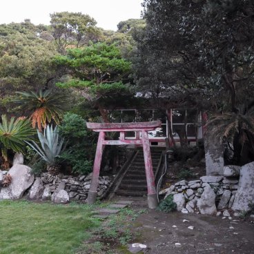 Tanegashima (Kyushu), sanctuaire shinto au port de pêche d'Okawa 