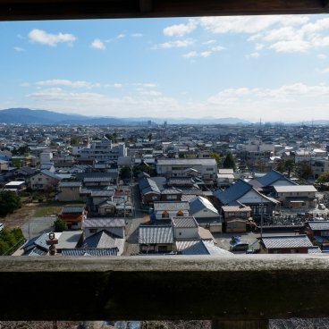 Château de Maruoka (Fukui), Vue sur la ville depuis le donjon