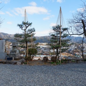 Château de Maruoka (Fukui), Vue depuis l'enceinte Honmaru du château