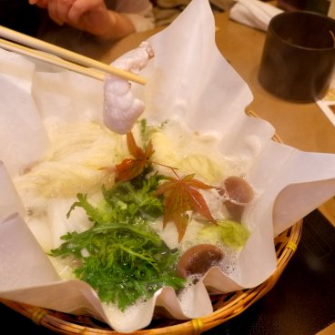 Guenpin Kagurazaka (Tokyo), fondue fugu nabe