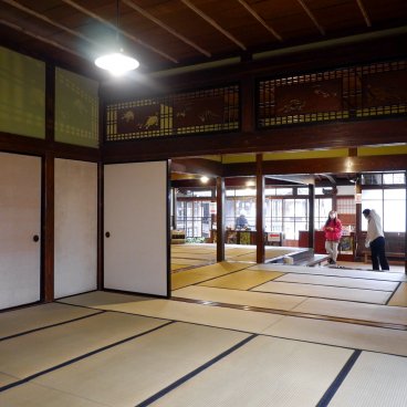 Kakunodate (Akita), Vue sur l'entrée genkan depuis l'intérieur de la maison de samouraï Ishiguro