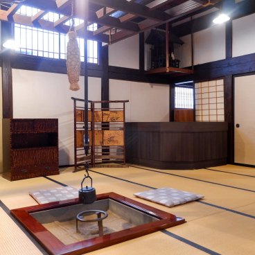 Maison de samurai Aoyagi-ke (Kakunodate), Pièce de vie de la maison avec foyer central irori