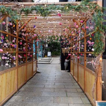 Nagahama, Décorations de verre dans le quartier Kurokabe