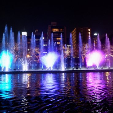 Osaka River Fantasy, spectacle de fontaines Water and Light Fountain Show sur la rivière Okawa 4