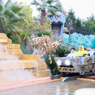 Donkey Kong Country (USJ, Osaka), vue sur l'attraction Mine Cart Madness